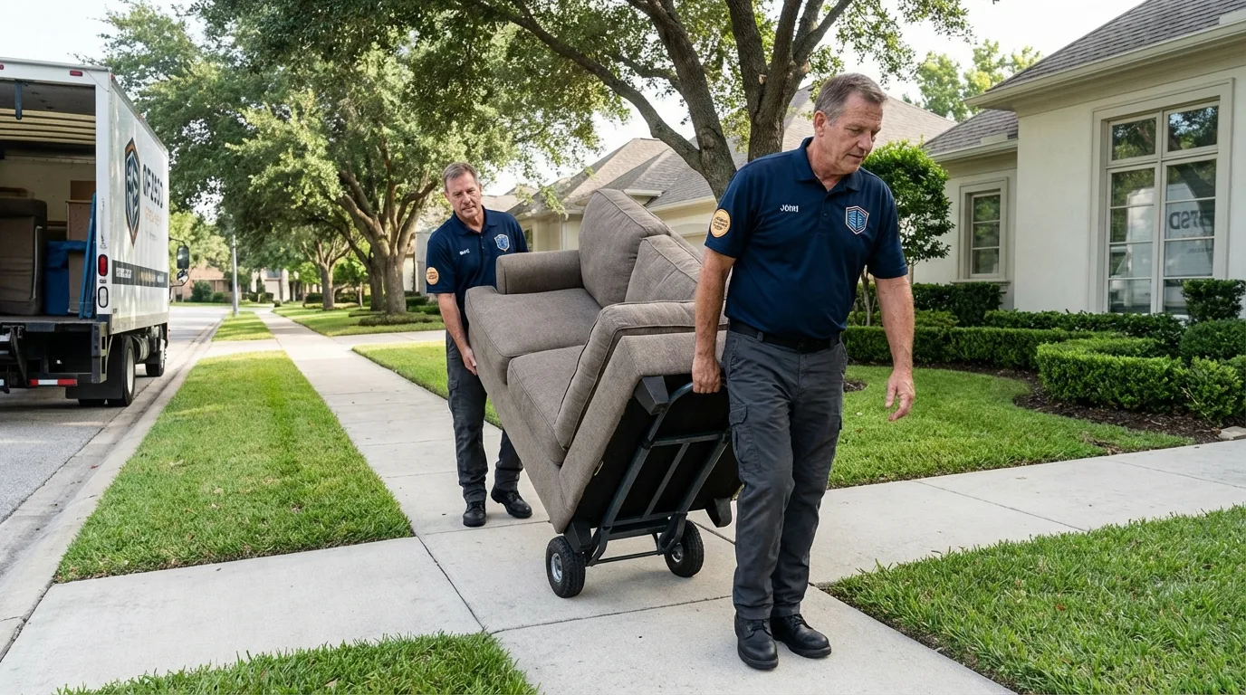 Local residential moving crew loading furniture in Jackson, WY